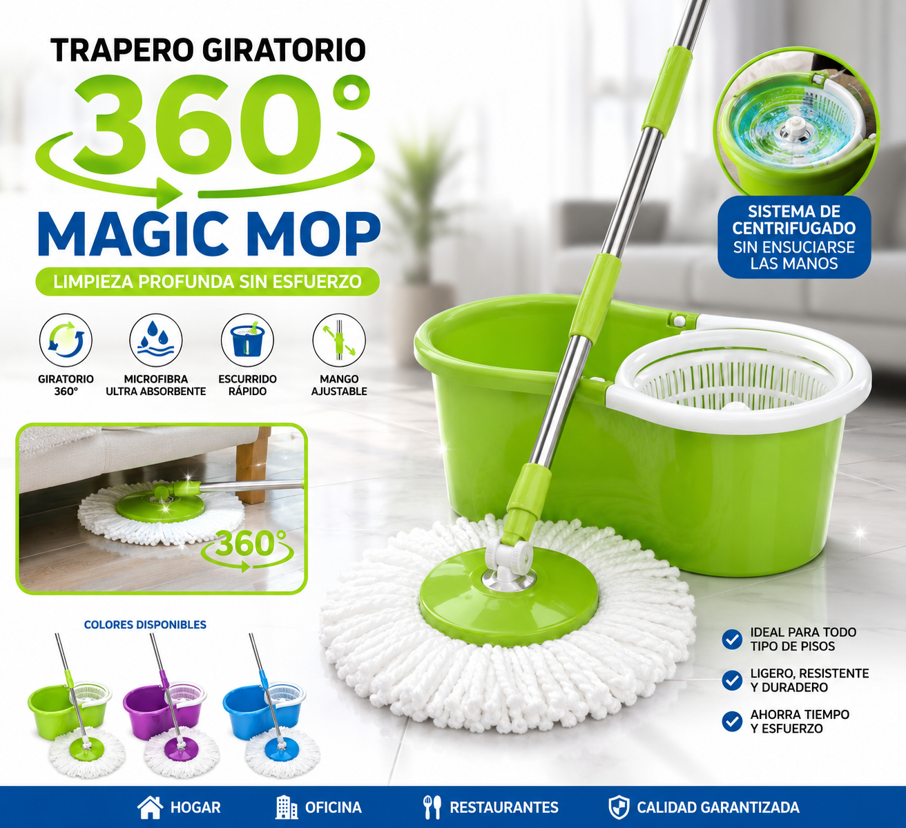 Trapero Giratorio 360° Magic Mop 🧼✨
