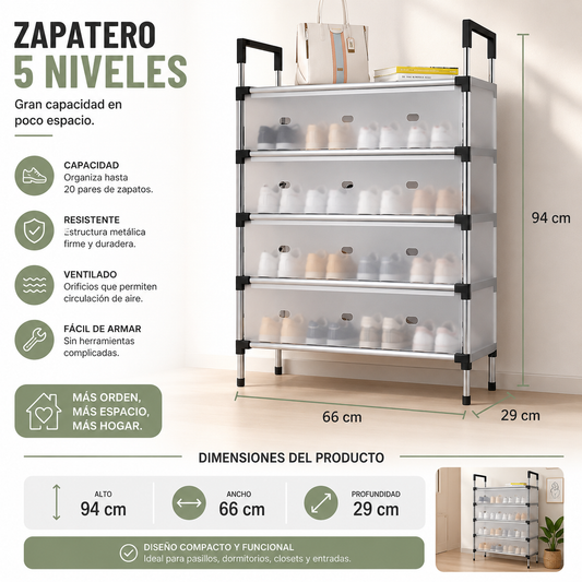 👟✨ ZAPATERO ORGANIZADOR 5 NIVELES